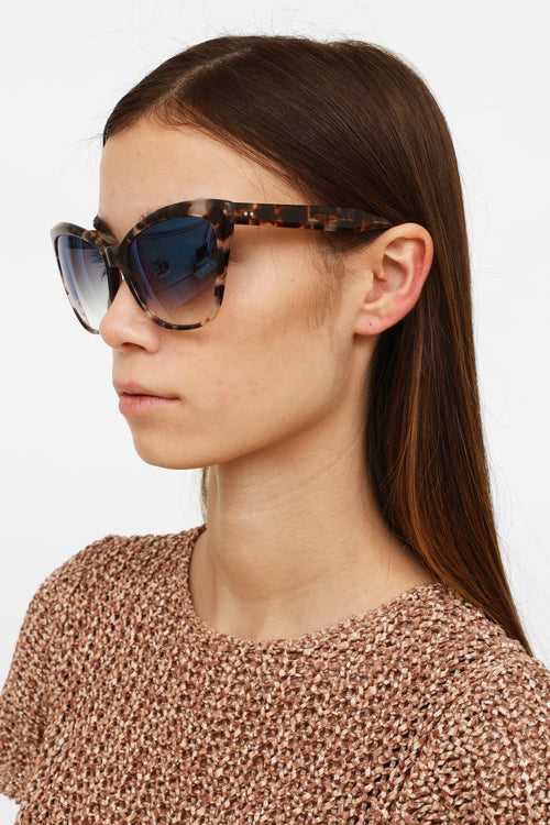 Dita Brown Pattern Cateye Superstition Sunglasses