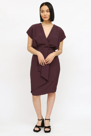 Fendi Purple Draped Dress