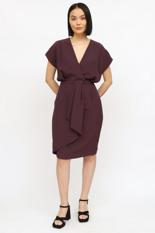 Fendi Purple Draped Dress