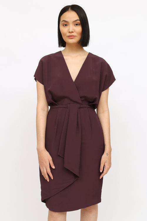 Fendi Purple Draped Dress