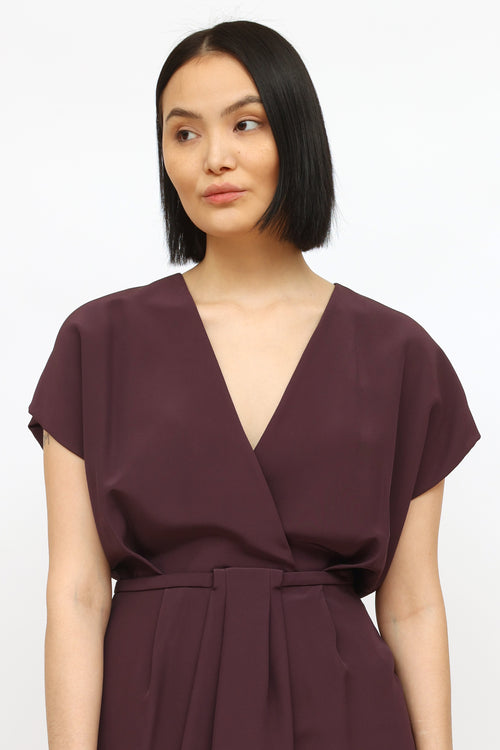 Fendi Purple Draped Dress