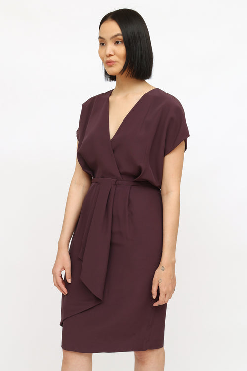 Fendi Purple Draped Dress