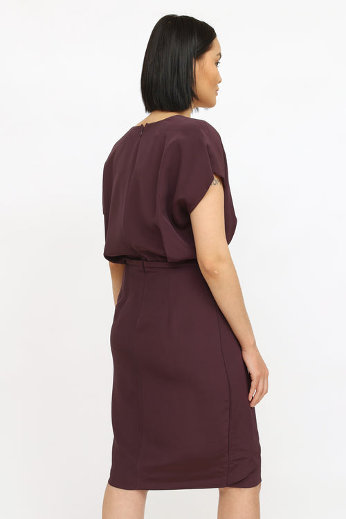 Fendi Purple Draped Dress