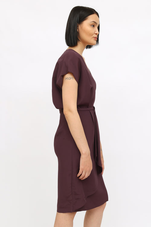 Fendi Purple Draped Dress