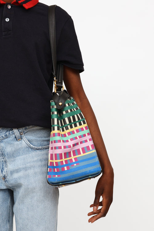 Fendi Multi Coloured Striped Peekaboo Bag