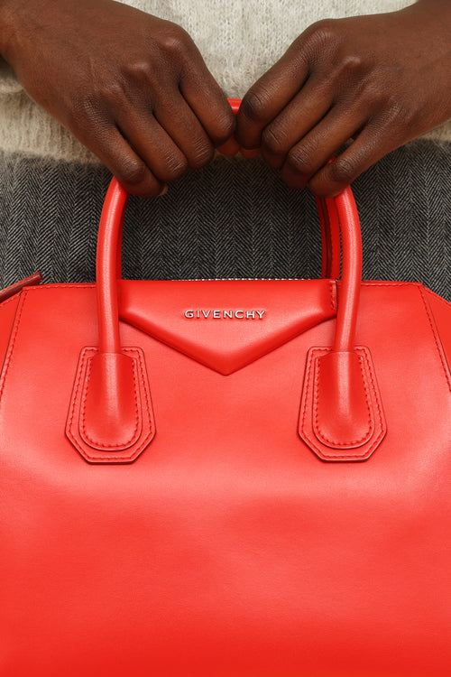 Givenchy Red Leather Antigona Bag