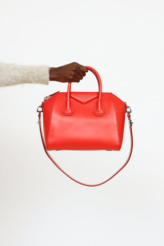 Givenchy Red Leather Antigona Bag