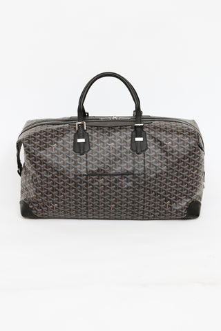 Goyard Black 
Brown Travel 55 Duffle Bag