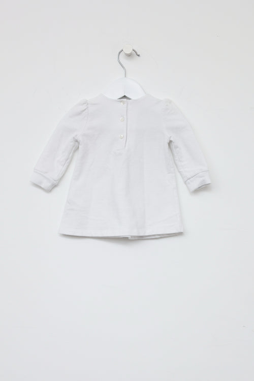 Gucci Kids White Ruffle Dress