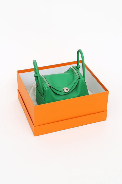 Hermès 2014 Green Bamboo Swift Lindy 26 Bag