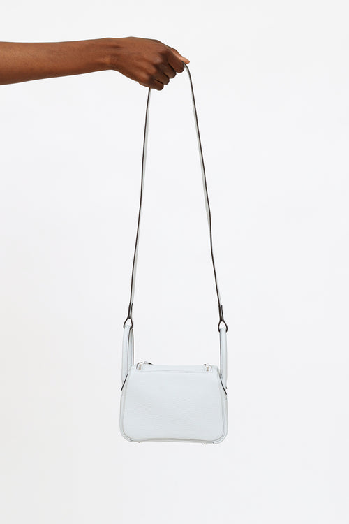 Hermès 2022 Bleu Pale Taurillon Clemence Lindy 20 Bag