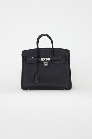 Hermès 2021 Noir Togo Birkin 25 Bag