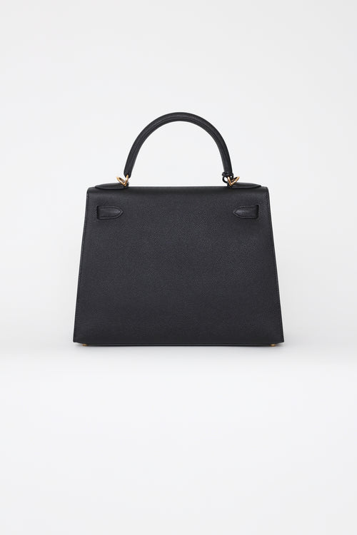 Hermès 2022 Black Epsom Sellier Kelly 28 Bag