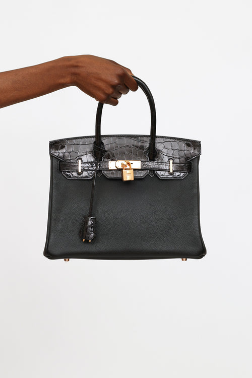 Hermès 2019 Noir Togo 
Niloticus Birkin Touch 30 Bag