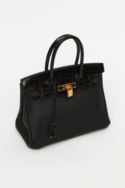 Hermès 2019 Noir Togo 
Niloticus Birkin Touch 30 Bag