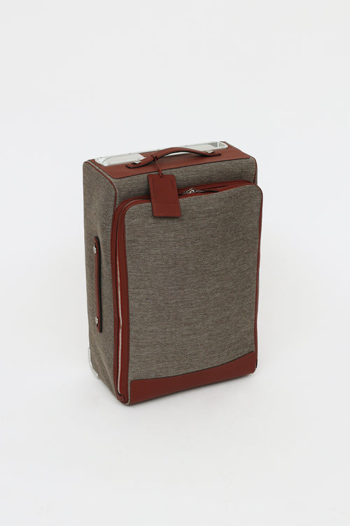 Hermès Brown 
Grey Caleche Express Rolling Suitcase