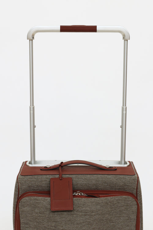 Hermès Brown 
Grey Caleche Express Rolling Suitcase