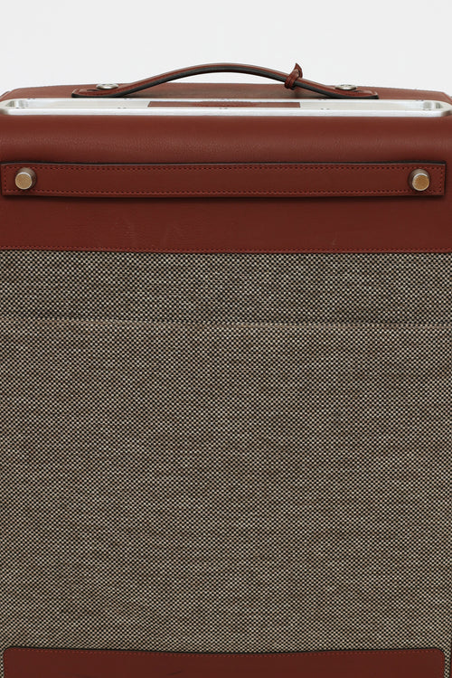 Hermès Brown 
Grey Caleche Express Rolling Suitcase