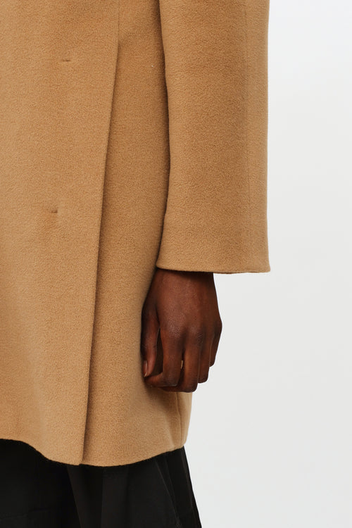 Jil Sander Tan Wool Button Up Coat