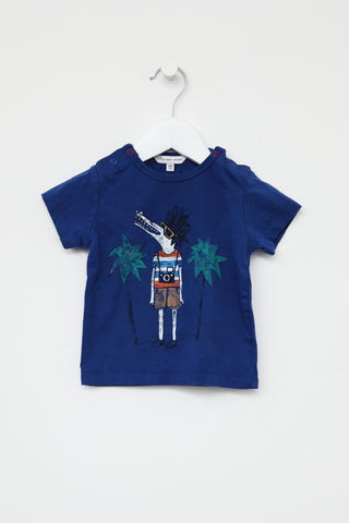 Marc Jacobs Kids Blue Graphic Top