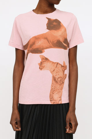 Loewe Pink Animal Print T-Shirt