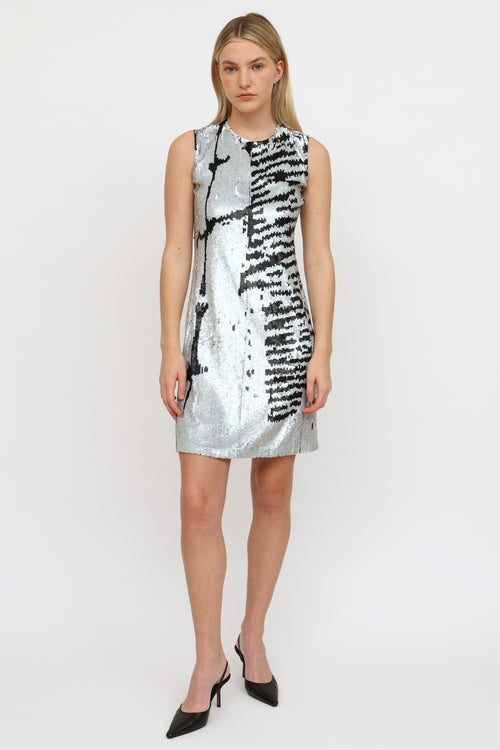 Loewe Black 
Silver Sequin Dress