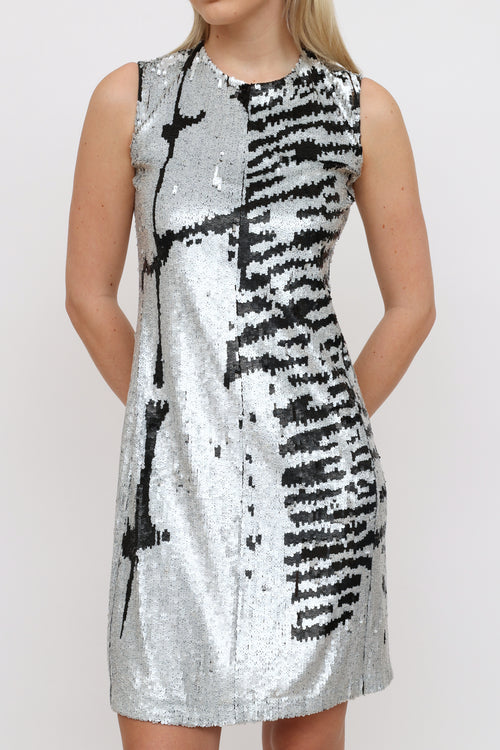 Loewe Black 
Silver Sequin Dress