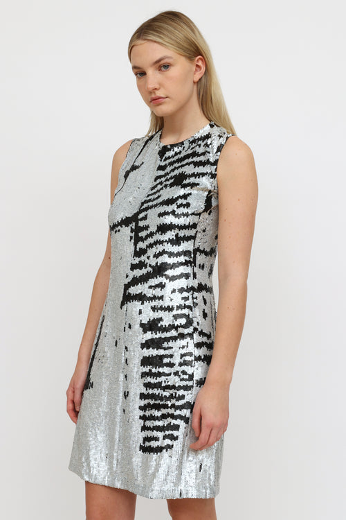 Loewe Black 
Silver Sequin Dress