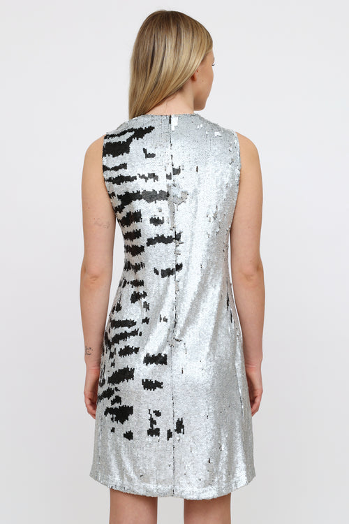 Loewe Black 
Silver Sequin Dress