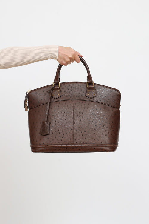 Louis Vuitton Brown Lockit MM Handbag