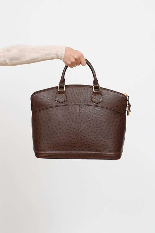 Louis Vuitton Brown Lockit MM Handbag