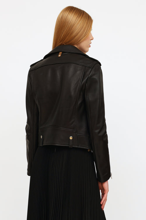 Mackage Black Baya Leather Moto Jacket