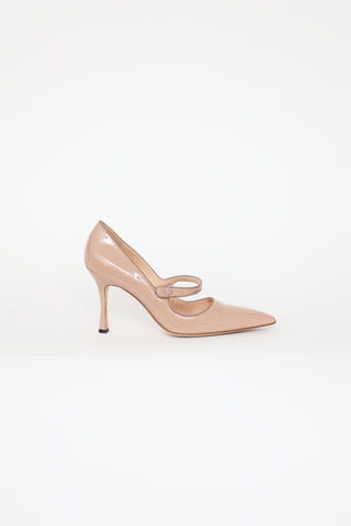 Manolo Blahnik Beige Camparinew Pumps