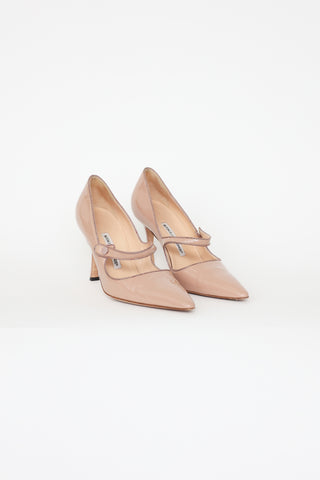 Manolo Blahnik Beige Camparinew Pumps