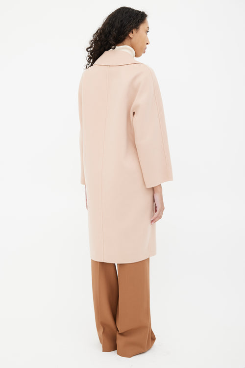 Max Mara Pink Wool Oversized Coat