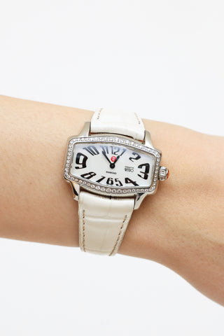 Michele Coquette White Retro Watch