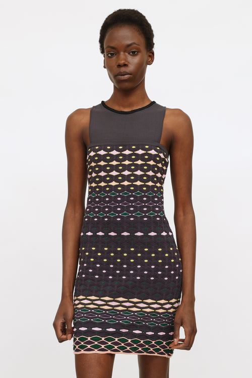 Missoni Grey Muticolored Knit Dress