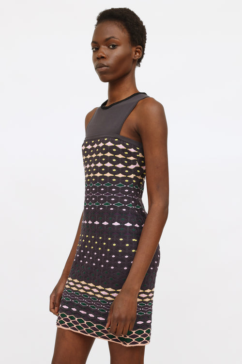 Missoni Grey Muticolored Knit Dress