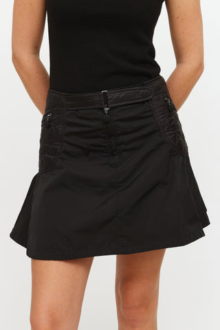 Moncler Black Quilted Mini Skirt