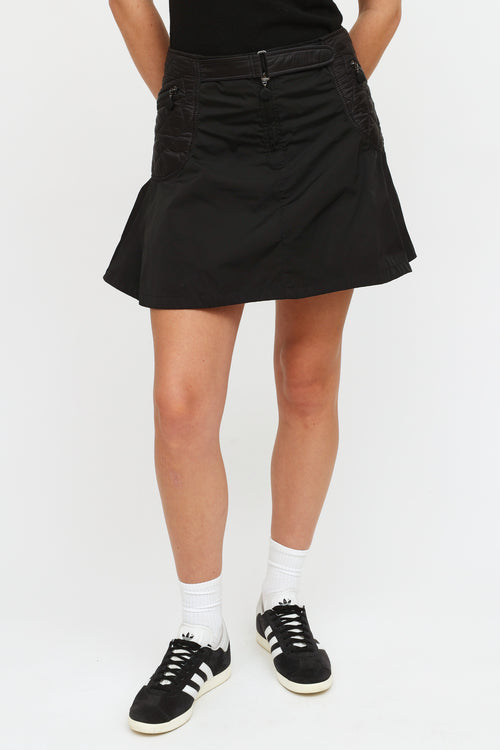 Moncler Black Quilted Mini Skirt