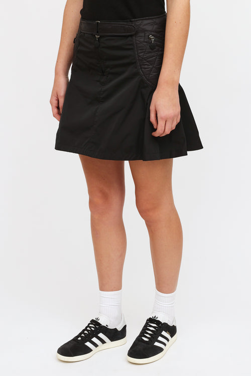 Moncler Black Quilted Mini Skirt