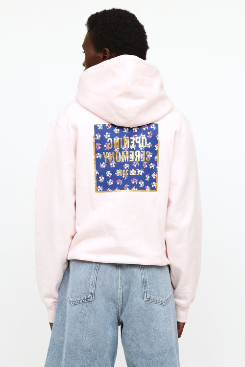 Opening Ceremony Pink Logo Graphic Hoodie