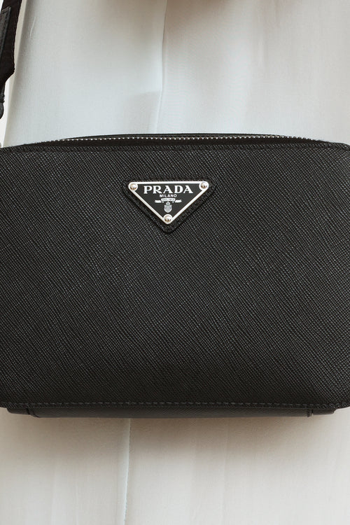 Prada Black Saffiano Brique Bag