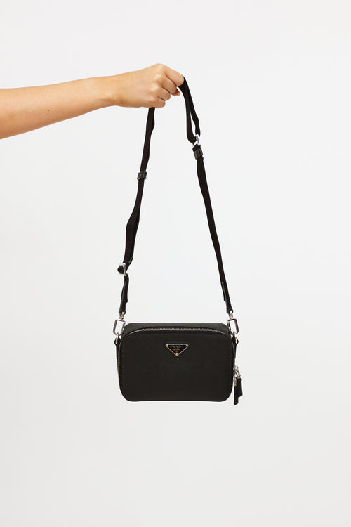 Prada Black Saffiano Brique Bag