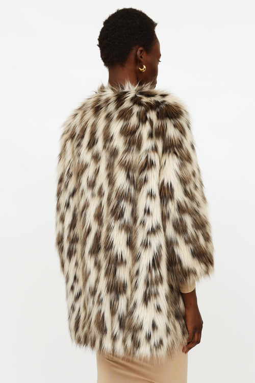 Prada 2013 Faux Fur Printed Coat