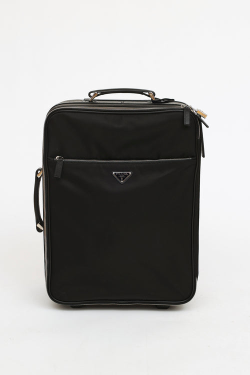  Black Tessuto Rolling Suitcase