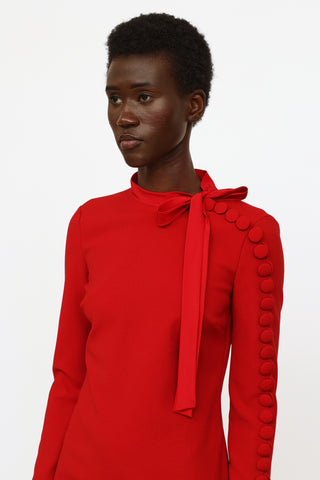 Valentino Red Bow Tie Dress