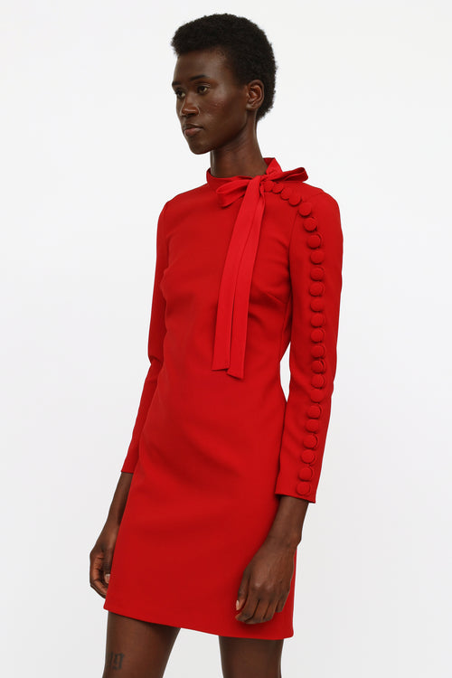 Valentino Red Bow Tie Dress