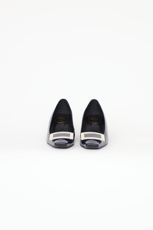 Navy Decolleté Belle Vivier Pumps