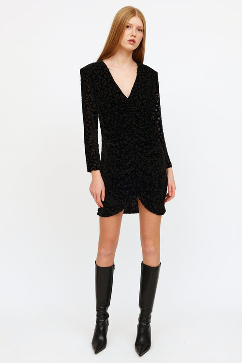 Smythe Black Printed Velvet Dress